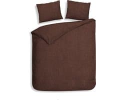 Heckett & Lane Flanel dekbedovertrek Franela (Brandy Brown)-200x200/220 cm