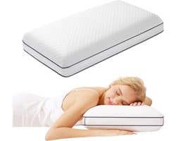Gel Memory Foam hoofdkussen met verkoelend effect voor zijslapers, ergonomische nekondersteuning met wasbare hoes