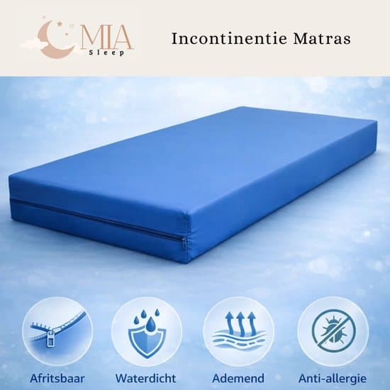 MIA Sleep 140x200 - 20 cm dik - Zorgmatras - Incontinentie - Waterdicht - Gemiddeld - Koudschuim