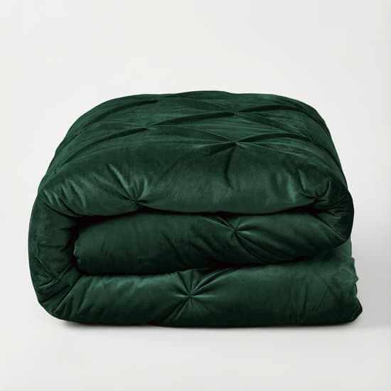 Sleeptime 2 in 1 Velvet Pintuck Dekbed zonder Overtrek - 200 x 200 cm - Groen