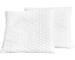 Traagschuim Kussens - Neksteunkussens Hoofdkussens - Betere Nachtrust - Drukverlichtend Visco-schuim - 80 x 80 x 14 cm - Wit