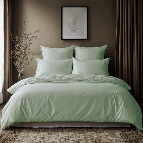 Dekbedovertrek Katoen - Dekbedhoes - Comfortabel Slapen - 100% Ademend Katoen - 200x220 cm - Eucalyptusgroen