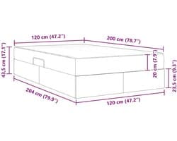 vidaXL - Opbergbed - met - matras - Donkergrijs - 120 - x - 200 - cm - Polyester