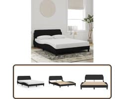 vidaXL Bedframe zonder matras 120x200 cm fluweel zwart
