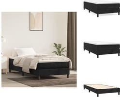 vidaXL - Boxspring - bed - 100x200 - cm - fluweel - zwart