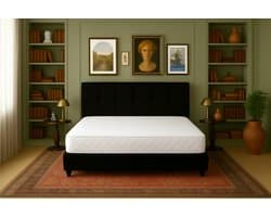 Boxspring Bed met Opbergruimte Torino 180x200 cm Luxe Pocketvering Matras Stof zwart Gratis 2x Hoofdkussens