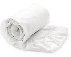 Heckettlane Hoeslaken Elementi - Onderlaken voor tweepersoonsbed - 180x200 - 100% Katoen-Satijn - Wit