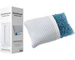 BSS Bedding Dreamhouse - Orthopedisch Hoofdkussen - 50x70 cm - Verstelbaar Memory Foam Kussen - Koelende Blue Cell - Bamboe Hoes - Wasbaar