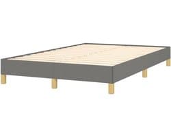 Bedframe stof - Ledikant tweepersoons - Goede nachtrust - Multiplex lattenbodem - 120x190 cm - Donkergrijs