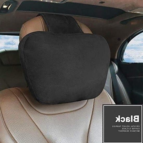 Neksteunen Auto - Hoofdsteun Kussen - Comfortabel Rijden - Traagschuim Vulling - 29 x 20 x 11 cm - Zwart