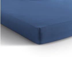 Dreamhouse Jersey Stretch Hoeslaken - 100% Katoen - 140x200 - Blauw