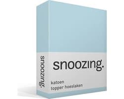 Snoozing - Katoen - Topper - Hoeslaken - Lits-jumeaux - 150x200 cm - Hemel