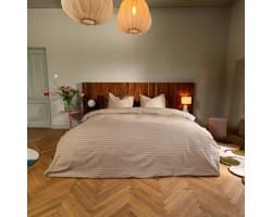 Kayori Lueso Dekbedovertrek Flanel - 200x200-220 + 2 slopen - Superzacht & Isolerend - Tweepersoons - Offwhite