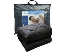 PrincessDekbed - EazyDekbed - Uni Kleur – Antraciet - Hoesloos Dekbed 200x220 cm - Bedrukt & Gekleurd Dekbed - Tweepersoons Extra Lang -Dekbed met Cassette Box Constructie