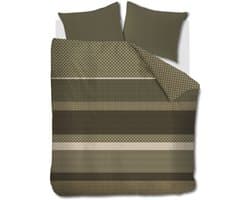 Beddinghouse Fera dekbedovertrek - Lits-Jumeaux - 240 x 200/220 cm - Groen