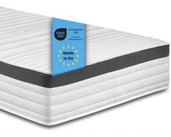 Bodyprotect Elite Line - matras 120x200 cm pocketvering 1000 - hoogte 25 cm - hardheid H2 - ergonomische pocketveringmatras, 7-zones matras en veringmatras - Made in EU - 120 x 200 x 25 cm - wit