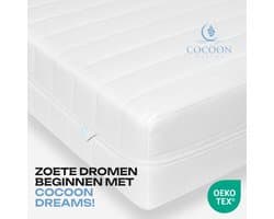 Matras - 140x190 cm - PREMIUM BAMBOO TIJK - Hotel XXL - Nasa Koudschuim - 14CM - Orthopedisch - Anti-allergie - Afritsbaar / Wasbaar - Stevig