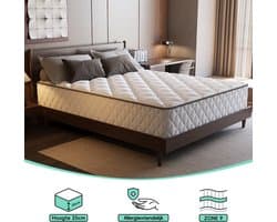 Saikefy Matras 160x200 tweepersoons - 22cm - Pocketvering Matras - 7-Zones - Orthopedisch - Afritsbaar en wasbaar hoeslaken - Anti-Allergie - Traagschuim - Gemiddelde Stevigheid