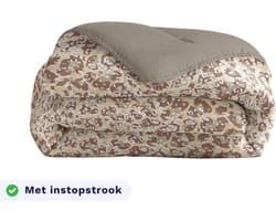 Zelesta Royalbed Sand panter 240x200 - Dekbed zonder overtrek - met Instopstrook - Wasbaar dekbed met Vaste Overtrek - All year zomerdekbed & winterdekbed