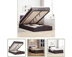 vidaXL Sleutelset - Dynamische Sleutel - Ottoman bed met matras en LED's 120x190 cm stof donkerbruin - Gereedschap - Mechanica - Draadspanning
