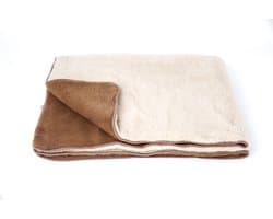 Dekbed 100% Wol - Dubbelzijdig - Puur Australische Merino & Kameel Blend – Bruin Ecru Premium Wollen Deken OnceDoce® 2 x 450 g/m² - Warm Ademend Zacht – Woolmark ® Keurmerk - Wasbaar – 220x200cm