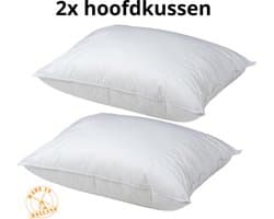 Bafra - Hoofdkussen - 60x70cm - Wit - Navulbaar met ritssluiting - Hoofdkussen Nekklachten - Hoofdkussens Slaapkamer - Geschikt voor rug - zij- en buikslapers - Orthopedisch - Ergonomisch