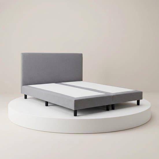 Boxspring DreamLux - 120x200 Zonder matras - Grijs Glad - BalBedden