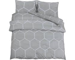 Dekbedovertrekset | Beddengoed 260x220 cm katoen grijs