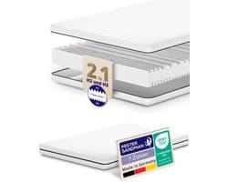 Matras - 140x200 - koudschuim - premium plus tijk - 15 cm - Zacht