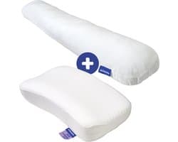 Mikoala Sleep Better Set - Zwangerschapskussen (110 cm) & Hoofdkussen Ergonomisch Traagschuim (51x31 cm) – Lichaamskussen & Zijslaap kussen Volwassenen