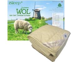 iSleep Zomerdekbed Wol - Tweepersoons - 200x220 cm - Ecru