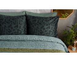 Beddinghouse Feis Dekbedovertrek - Tweepersoons - 200x200/220 cm - Groen