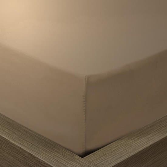 Beau Maison - Hoeslaken 100% Hoogwaardig Katoen - Taupe - 180x200 + 35cm