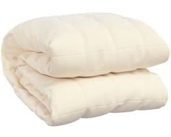 vidaXL Verzwaringsdeken - Slaapproblemen - Verzwaringsdeken 220x260 cm 15 kg stof lichtcrèmekleurig - Slaapcomfort - Lichtgewicht Deken - Drukkend Gevoel