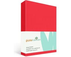 Hoeslaken 120x200 - tot 30 cm Hoekhoogte - 100% Katoen Jersey - Meer Kleuren - Strijkvrij - Lange Levensduur - Rood