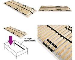 vidaXL - Lattenbodem - met - 28 - latten - 7 - zones - 90x200 - cm