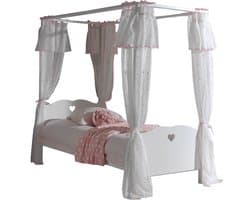 Hemelbed Fenna Wit - MDF hout - Hoogte 187 cm