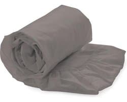 Luxe Hoeslaken Satijn - 100% Katoensatijn (280TC) - Tweepersoons - 140x200 cm - Dark Grey