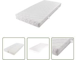 vidaXL Tweepersoons Matras - Matras - Matras met een wasbare hoes 200x80x17 cm H3 - Matras Topper - Anti Allergisch Matras - Ergonomische Matras