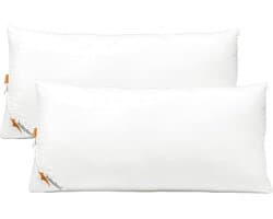 Set van 2 hoofdkussens om te slapen 100% ademend katoen premium hotelcollectie zacht bedkussen - hoofdkussens - slaapkussen 40 x 80 cm hoofdkussen