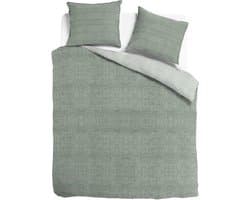 Venice Collection - Dekbedovertrek - Katoen Satijn - Lex - Groen - 240x200/220 cm - Lits Jumeaux