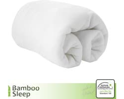 Bamboe molton - 120 x 200/220 x 30 cm - WIT
