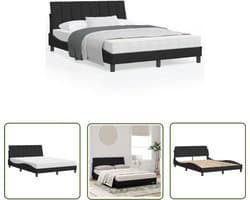 vidaXL Matras - Bed - Bed met matras Hanko fluweel zwart 120x200 cm - Boxspring - Slaapkamer - Tweepersoonsbed