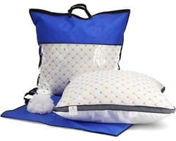 Set Hoofdkussens - Slaapkussens - Comfortabel Slapen - Navulbaar en Verstelbaar - 60 x 60 cm - Blauw