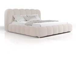 Gestoffeerd Bed Catania - 180x200 cm - Bouclé stof - Beige