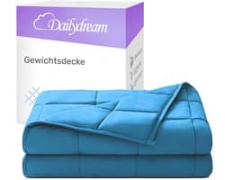 Dailydream | Verzwaringsdeken voor volwassenen van 100% katoen, editie Blauw. 11 KG / 155x200cm - weighted blanket - Zwaartedeken - Verzwaarde Deken -