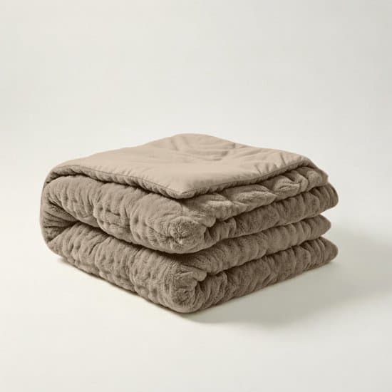 YNOT Dreambed Cloud - Pom Pom Fur Taupe - 200x220 - Tweepersoonsdekbed - Dekbed Zonder Overtrek - Dreambed Cloud - Wasbaar Hoesloos Dekbed - 30 dagen proefslapen - Dekbed met vaste overtrek