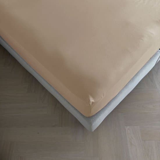 Kayori Isis Hoeslaken Egyptisch Satijn - 160x200-210cm - Hotelkwaliteit 400TC - Matrasdikte 35 cm - Taupe