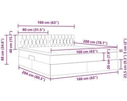 vidaXL - Opbergbed - met - matras - Donkergroen - 160 - x - 200 - cm - Fluweel