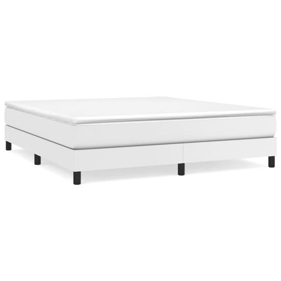 Tweepersoonsbed | Dubbelbed | Volwassenenbed | Boxspring bed kunstleer wit 180x200 cm